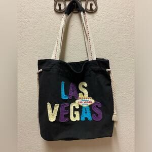 Las Vegas Lucky 777 Accessories canvas tote bag.  Drawstring. Vacation pool